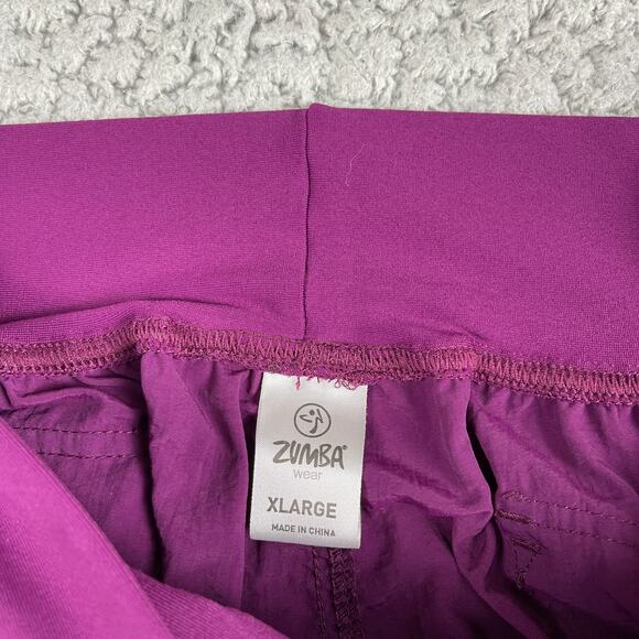 Zumba Wear Cropped Capri Jogger Pants Womens XL Dance Workout Purple - Picture 3 of 8